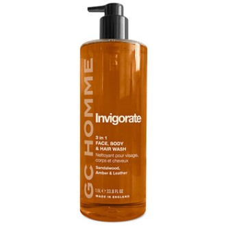 Grace Cole Homme Invigorate Body Wash ( Santal, Jantar & Kůže ) - Posilující mycí gel 3v1 1000ml
