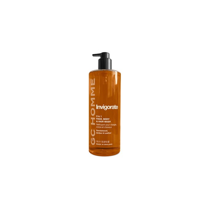 Grace Cole Homme Invigorate Body Wash ( Santal, Jantar & Kůže ) - Posilující mycí gel 3v1 1000ml