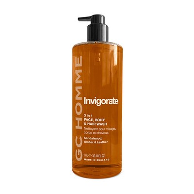 Grace Cole Homme Invigorate Body Wash ( Santal, Jantar & Kůže ) - Posilující mycí gel 3v1 1000ml