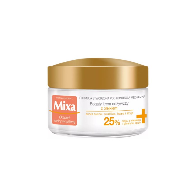 Mixa Extreme Nutrition Rich Nourishing Cream - Vyživující krém pro velmi suchou a citlivou pleť 50ml