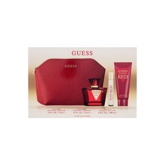 Guess Seductive Red Gift set EDT 75 ml, body lotion 100 ml, miniature EDT 15 ml and cosmetic bag 75ml