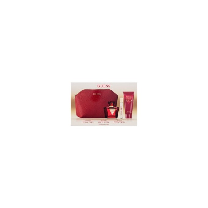 Guess Seductive Red Gift set EDT 75 ml, body lotion 100 ml, miniature EDT 15 ml and cosmetic bag 75ml