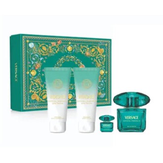 Versace Crystal Emerald Dárková sada EDP 90 ml, miniaturka EDP 5 ml, sprchový gel 100 ml a tělové mléko 100 ml 90ml