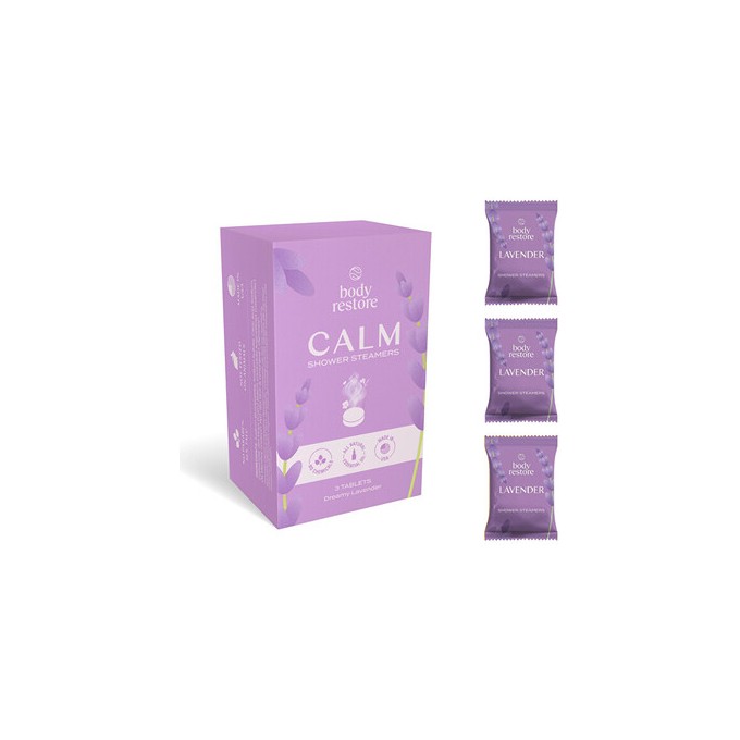 Body Restore Shower Steamers Set ( Levandule ) - Sada aromatických tablet do sprchy 6.0ks