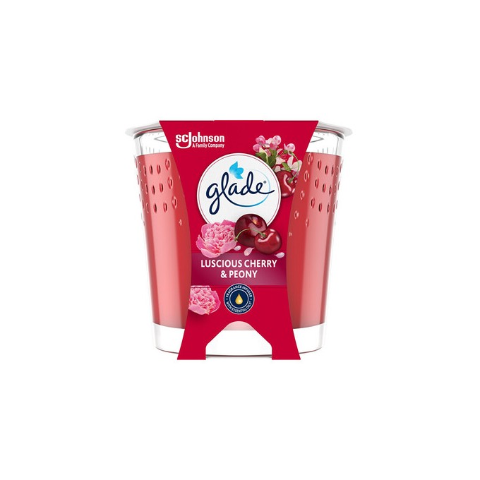 Glade Luscious Cherry & Peony Candle - Vonná svíčka 112.0g