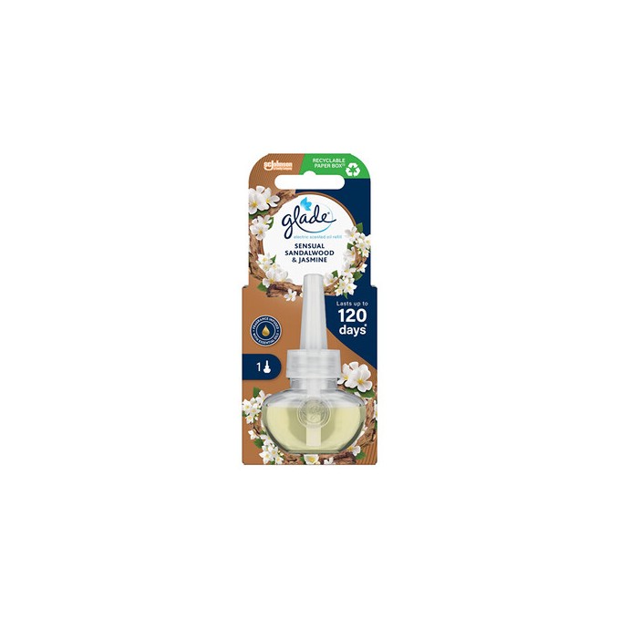 Glade Sensual Sandalwood & Jasmine Refill - Náplň do elektrického osvěžovače vzduchu 20ml
