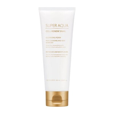 Missha Super Aqua Cell Renew Snail Cleansing Foam - Čisticí pleťová pěna se šnečím extraktem 100ml
