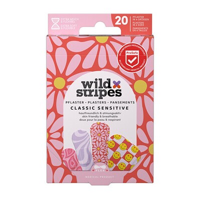 Wild Stripes Classic Sensitive Pastel Fun Plasters - Náplasti ( 20 ks )
