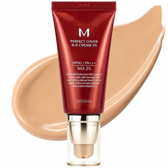 Missha M Perfect Cover BB Cream EX SPF 42 PA+++ - BB kremas, 50 ml No.25 Warm Beige