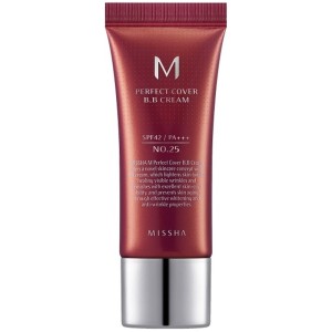 Missha M Perfect Cover BB Cream EX SPF 42 PA+++ - BB kremas, 20 ml - No.25 Warm Beige