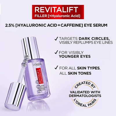 L´Oréal Revitalift Filler Hyaluronic Acid + Caffeine Eye Serum - Rozja