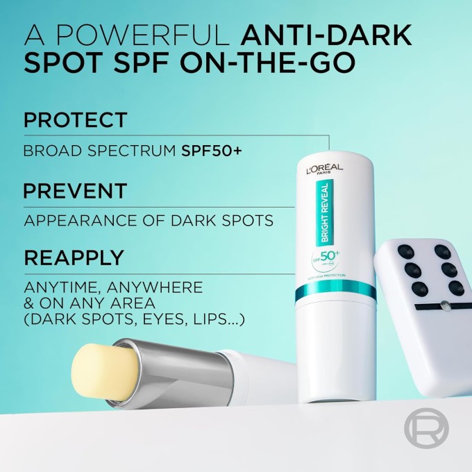 L´Oréal Bright Reveal Daily UV Stick SPF 50+ - apsauginis pieštukas nuo saulės, 9 ml