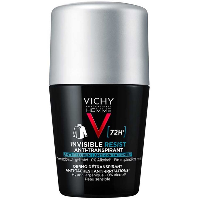 Vichy Homme Invisible Resist 72H Dermo Detranspirant - Kuličkový detranspirant 50 ml