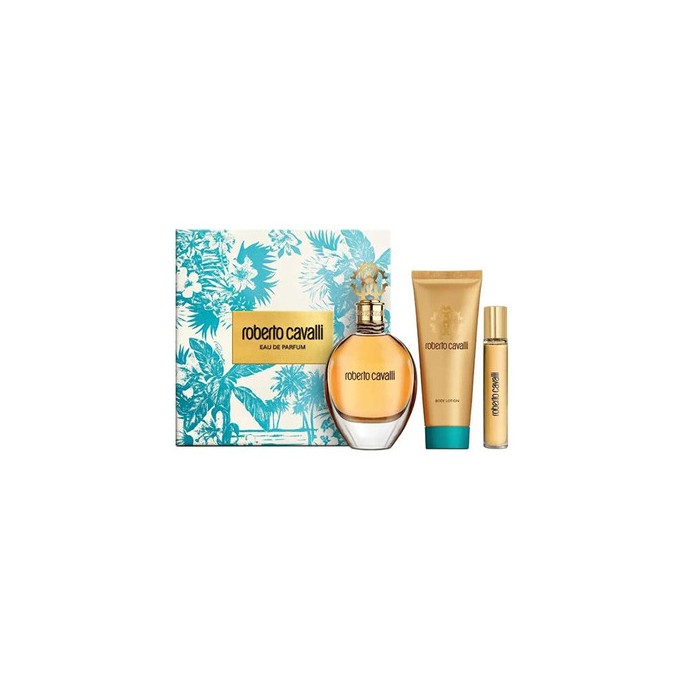 Cavalli Roberto Roberto Cavalli Dárková sada EDP 75 ml, tělové mléko 100 ml a miniaturka EDP 15 ml 75ml