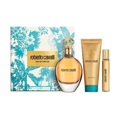 Cavalli Roberto Roberto Cavalli Dárková sada EDP 75 ml, tělové mléko 100 ml a miniaturka EDP 15 ml 75ml