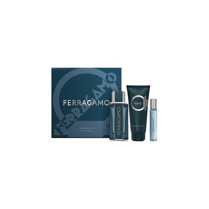 Salvatore Ferragamo Ferragamo Intense Leather Dárková sada EDP 100 ml, sprchový gel 100 ml a miniaturka EDP 15 ml 100ml