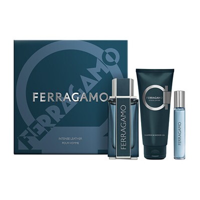 Salvatore Ferragamo Ferragamo Intense Leather Dárková sada EDP 100 ml, sprchový gel 100 ml a miniaturka EDP 15 ml 100ml