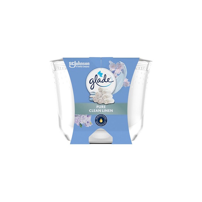 Glade Pure Clean Linen Candle - Vonná svíčka 204.0g