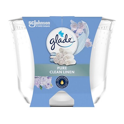 Glade Pure Clean Linen Candle - Vonná svíčka 204.0g