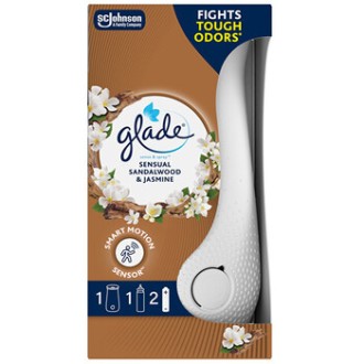 Glade Sense & Spray + náplň Sensual Sandalwood & Jasmin - Automatický osvěžovač vzduchu 18ml
