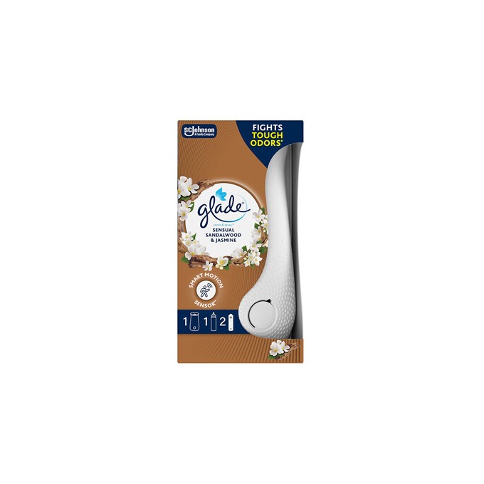 Glade Sense & Spray + náplň Sensual Sandalwood & Jasmin - Automatický osvěžovač vzduchu 18ml