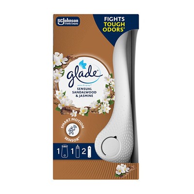 Glade Sense & Spray + náplň Sensual Sandalwood & Jasmin - Automatický osvěžovač vzduchu 18ml
