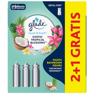 Glade Touch & Fresh Exotic Tropical Blossoms 2+1 - Sada náplní do osvěžovače vzduchu