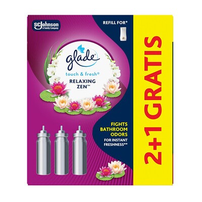Glade Touch & Fresh Relaxing Zen 2+1 - Sada náplní do osvěžovače vzduchu