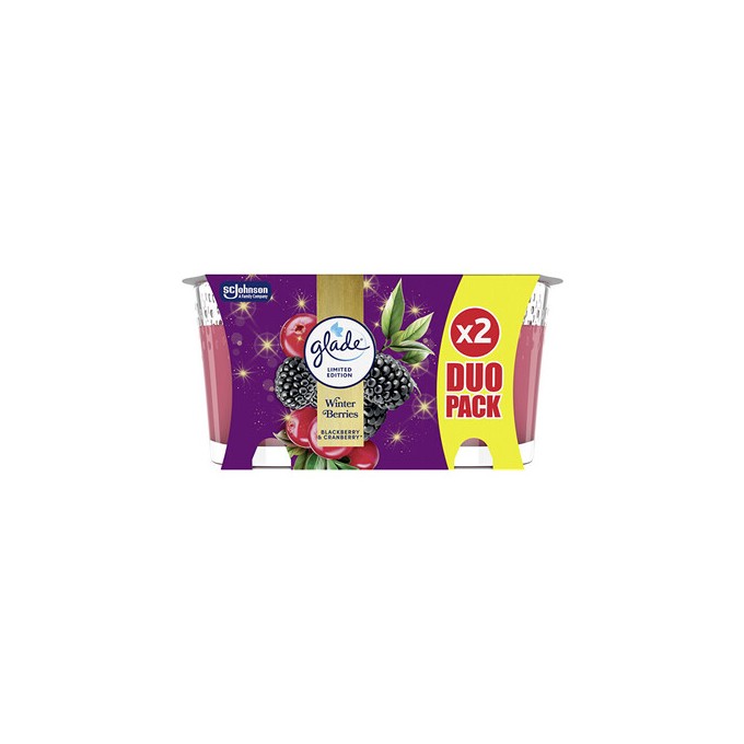 Glade Winter Berries Duo Candle - Sada vonných svíček 112.0g
