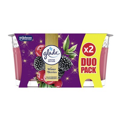 Glade Winter Berries Duo Candle - Sada vonných svíček 112.0g