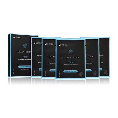 KORIKA Korean Heritage Mask Set - Sada hydratačních plátýnkových masek s 8 typy kyseliny hyaluronové 25.0g