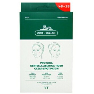 VT Cosmetics Pro Cica Centella Asiatica Tiger Clear Spot Patch - Zklidňující náplasti na pupínky ( 66 ks ) 0ml