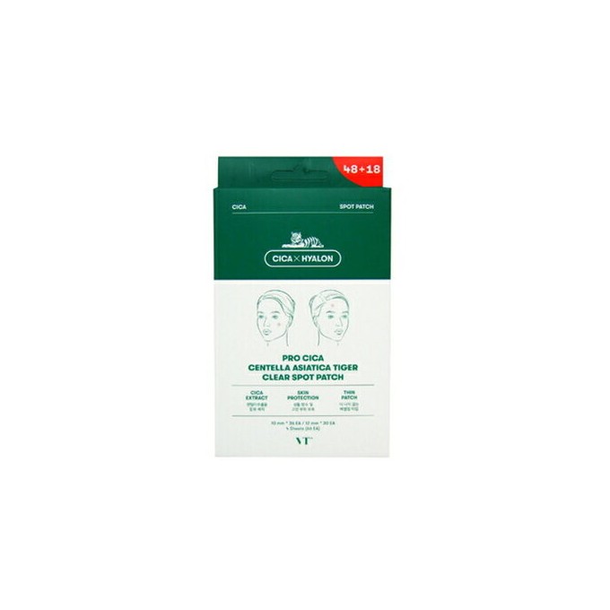 VT Cosmetics Pro Cica Centella Asiatica Tiger Clear Spot Patch - Zklidňující náplasti na pupínky ( 66 ks ) 0ml