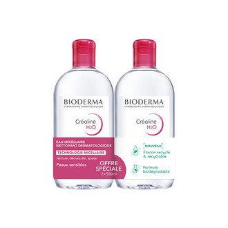 Bioderma Créaline H2O Cleansing Micellar Water Set Duo - Sada čisticích micelárních vod 500ml