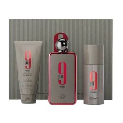 Afnan 9 pm Rebel Dárková sada EDP 100 ml, sprchový gel 150 ml a deospray 150 ml 100ml