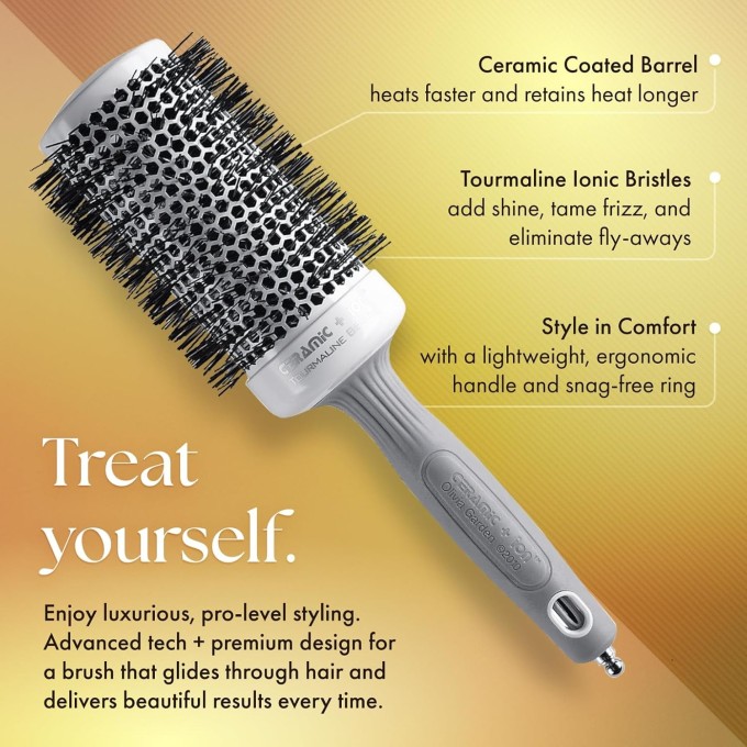 Olivia Garden Ceramic + Ion Thermal Hairbrush ( 55 mm ) - Round ceramic hair brush
