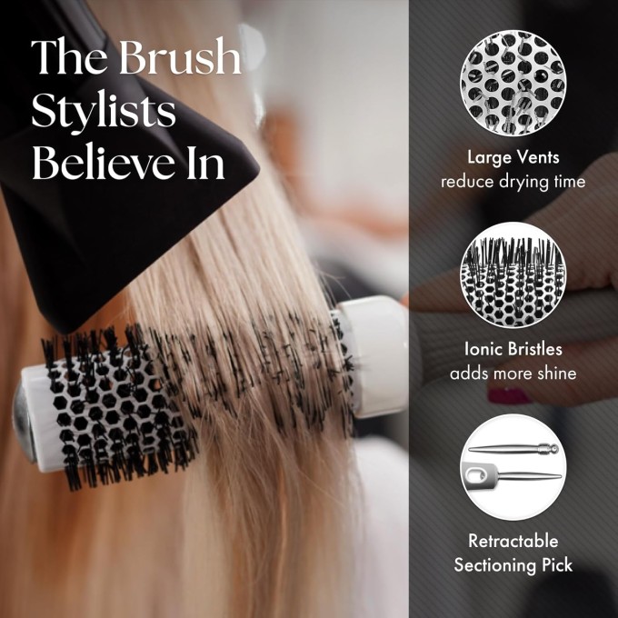 Olivia Garden Ceramic + Ion Thermal Hairbrush ( 55 mm ) - Round ceramic hair brush