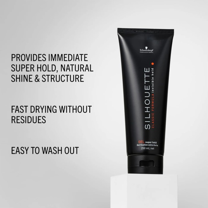 Schwarzkopf Professional Silhouette Formula Pure Invisible Gel Super Hold - Firming Gel Hair 250 ml