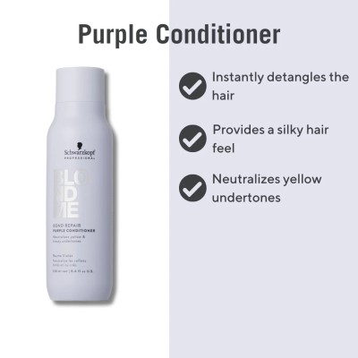 Schwarzkopf Professional BlondMe Bond Repair Purple Conditioner - kondicionierius geltoniems tonams