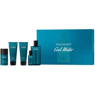 Davidoff Cool Water Man Dárková sada EDT 125 ml, balzám po holení 75 ml, sprchový gel 75 ml, deostick 70 g a miniaturka 15 ml 12