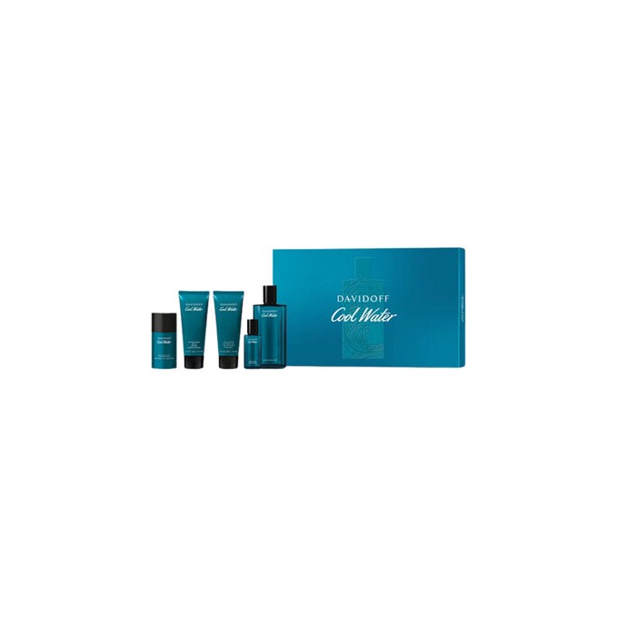 Davidoff Cool Water Man Dárková sada EDT 125 ml, balzám po holení 75 ml, sprchový gel 75 ml, deostick 70 g a miniaturka 15 ml 12
