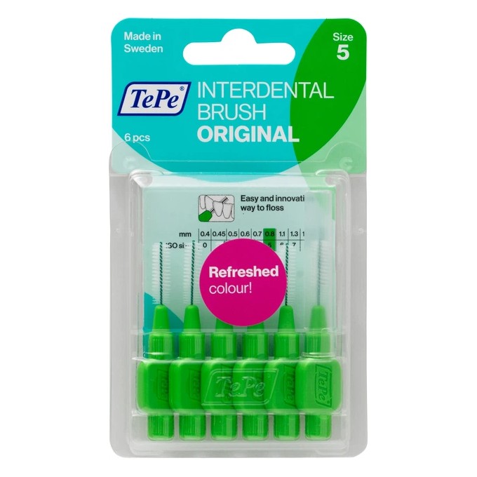 TePe Interdental Brush Normal ( 0.8 mm green ) - interdental toothbrus