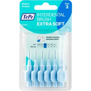 TePe Interdental Brush Extra Soft (0.6 mm blue ) - Very fine interdent