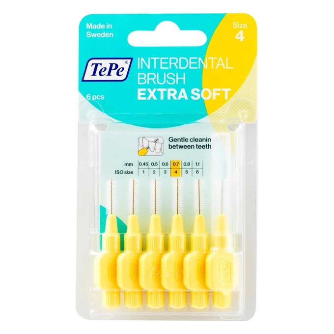 TePe Interdental Brush Extra Soft ( 0,7 mm yellow 8 pcs ) 6.0ks