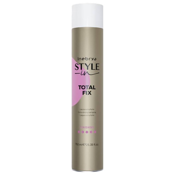 Inebrya Style-In Total Fix Spray - Extra silný lak na vlasy 750ml