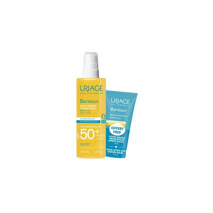 Uriage Bariésun After Sun Repair Balm + Invisible Spray SPF 50+ Set - Sada pro dokonalé opálení 250ml