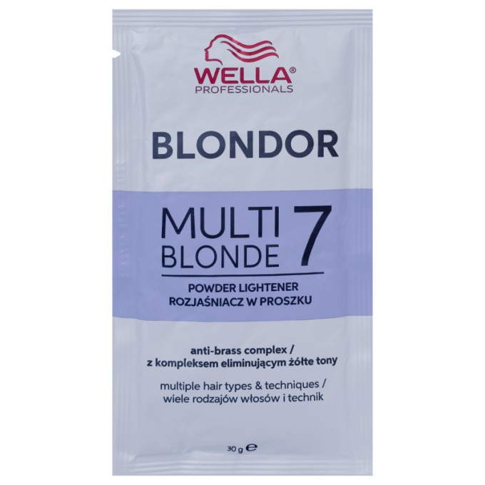 Wella Professional Blondor Multi Blonde 7 Powder Lightener - šviesinimo milteliai, 30 g