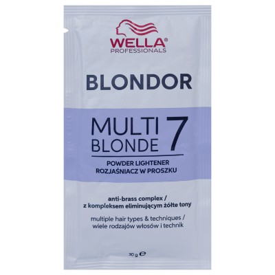 Wella Professional Blondor Multi Blonde 7 Powder Lightener - šviesinimo milteliai, 30 g