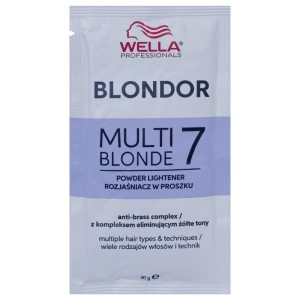 Wella Professional Blondor Multi Blonde 7 Powder Lightener - šviesinimo milteliai, 30 g