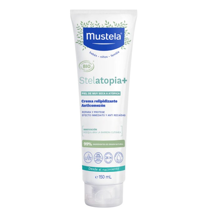 Mustela Stelatopia+ Lipid-Replenishing Cream Anti-Itching - kremas nuo niežėjimo sausai odai, 150 ml